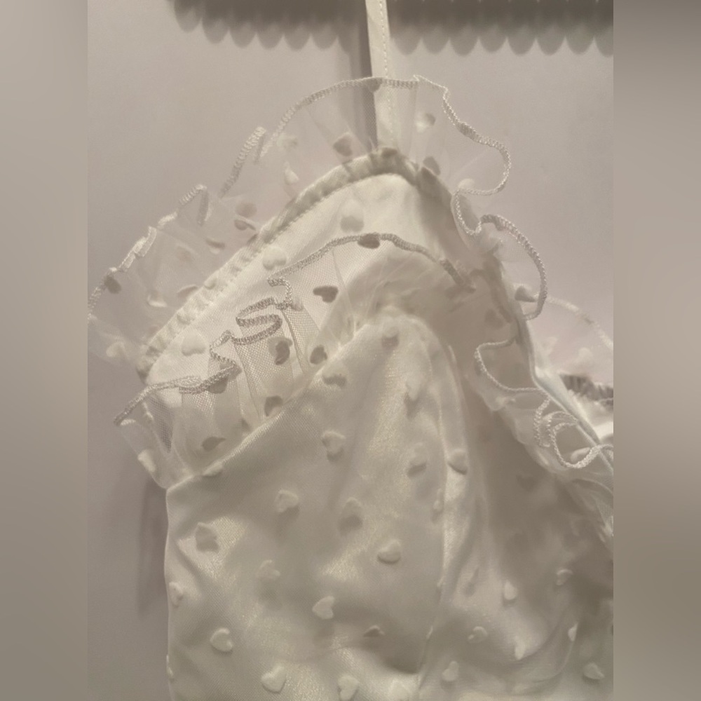 NWT Heart Lace Ruffle Top - Picture 8 of 10